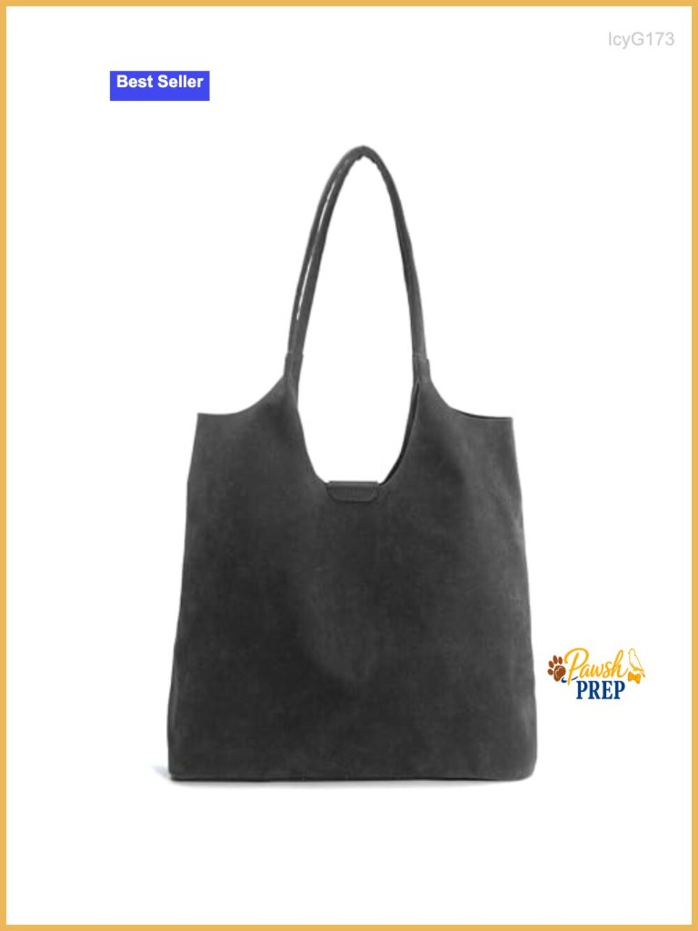 Faux Suede Tote Bag with Magnetic Closure Hobo Handbag Vegan Leather Casual